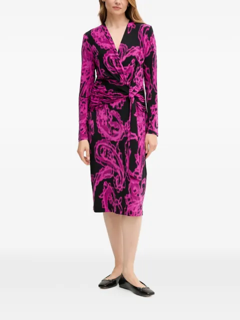 Joseph Ribkoff tie paisley-print midi dress