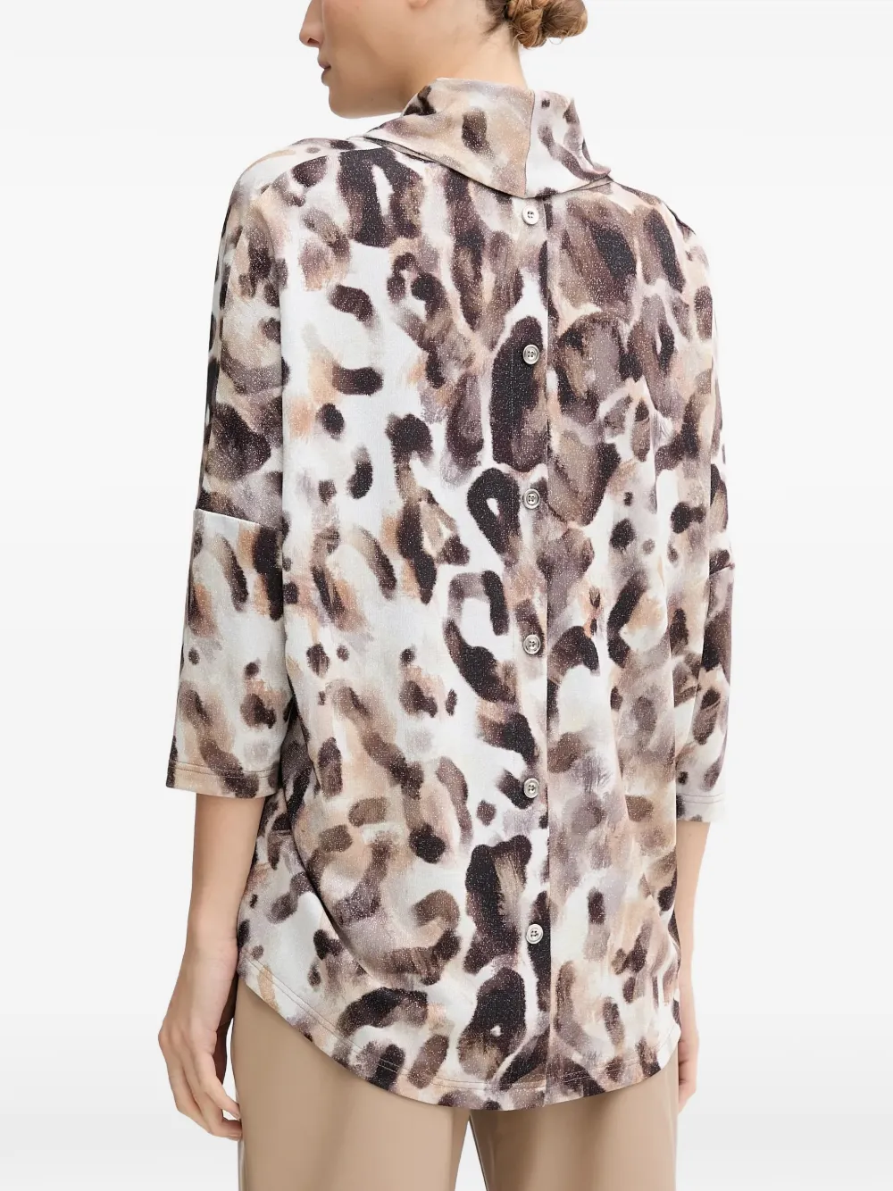  Joseph Ribkoff Long-sleeve Buttoned Top - Neutrals 