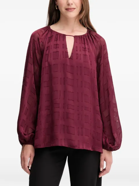 Joseph Ribkoff long-sleeved keyhole blouse