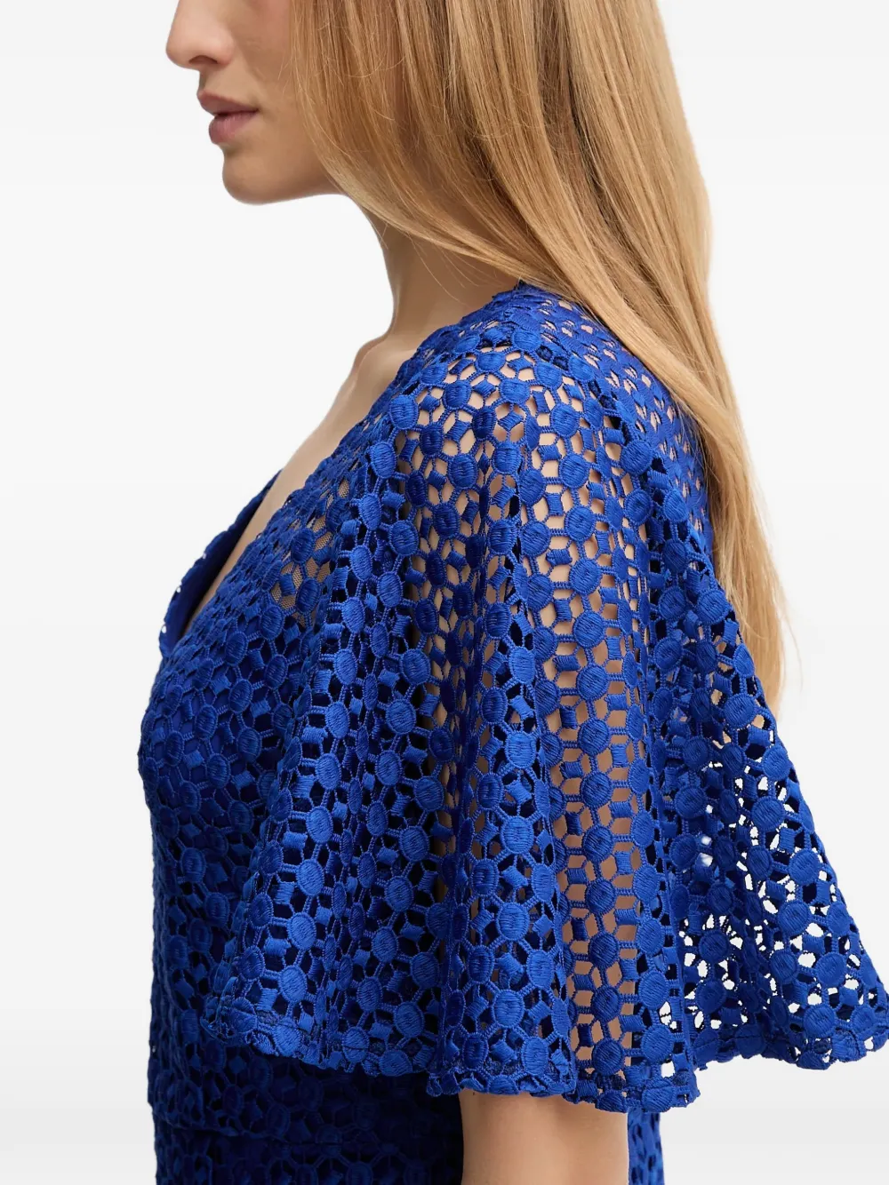 Joseph Ribkoff Midi-jurk met V-hals Blauw