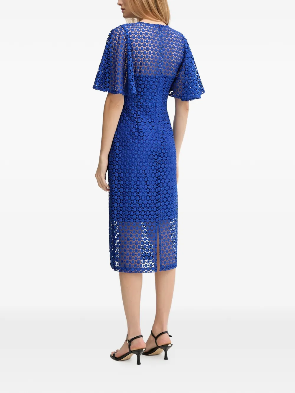 Joseph Ribkoff Midi-jurk met V-hals Blauw