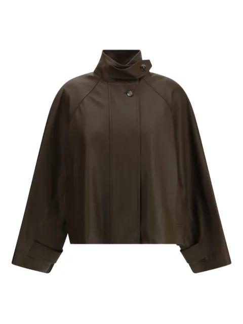 LOEWE leather short parka