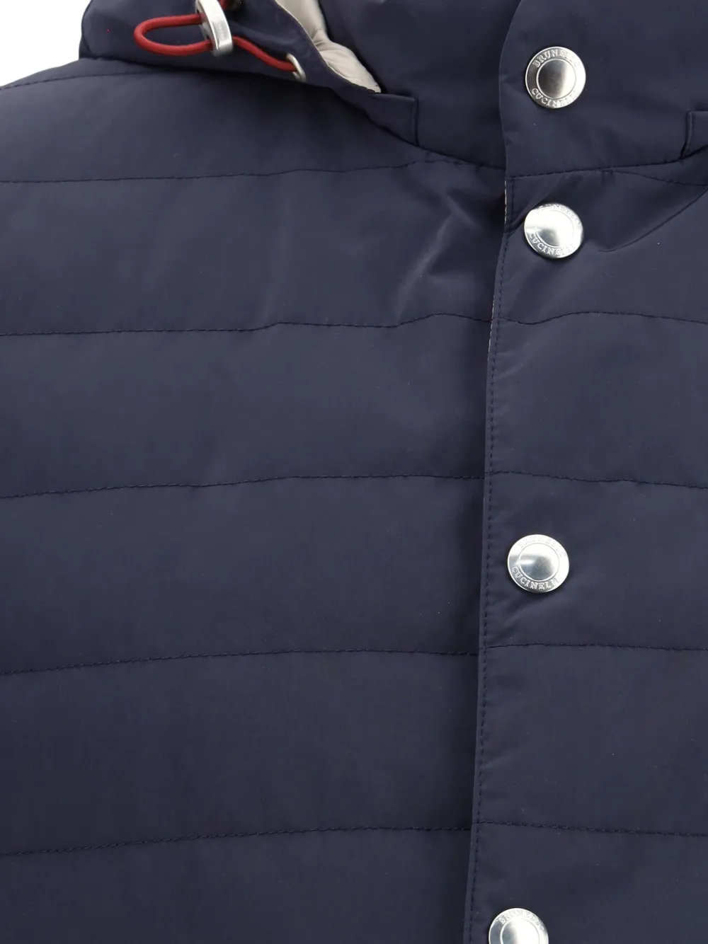  Brunello Cucinelli Hooded Buttoned Gilet - Blue 