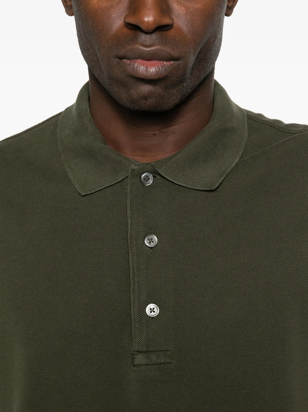 TOM FORD Piqué poloshirt Groen