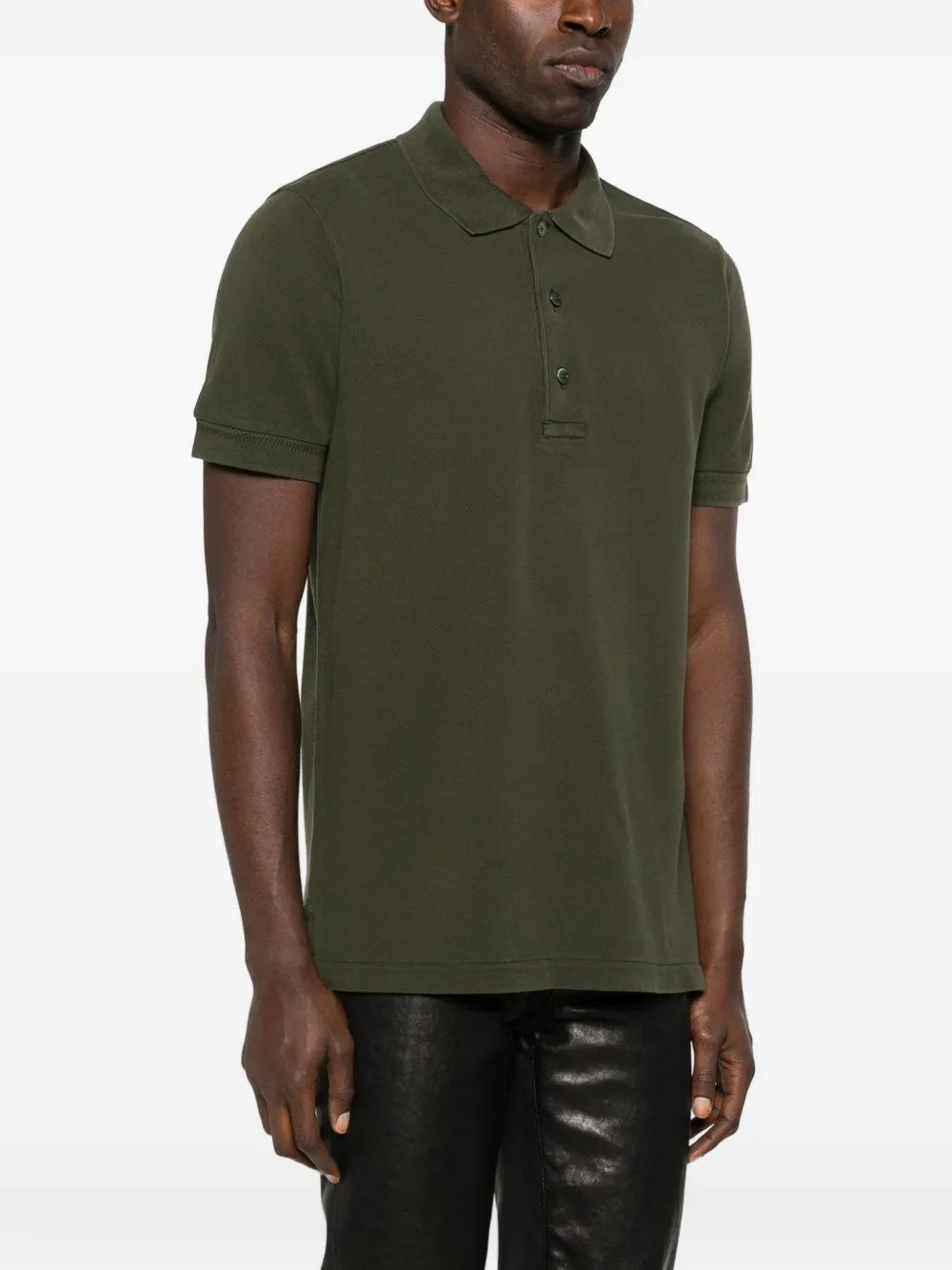 TOM FORD Piqué poloshirt Groen