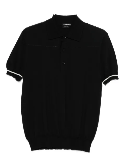 TOM FORD playera tipo polo con ribete en contraste