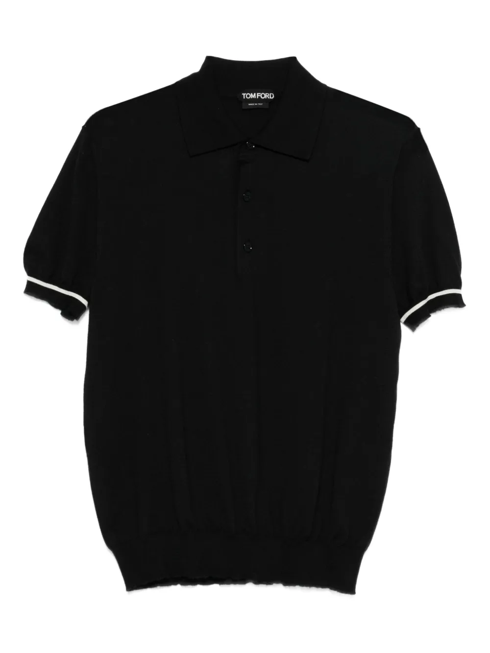 TOM FORD contrast-trim polo shirt - Nero