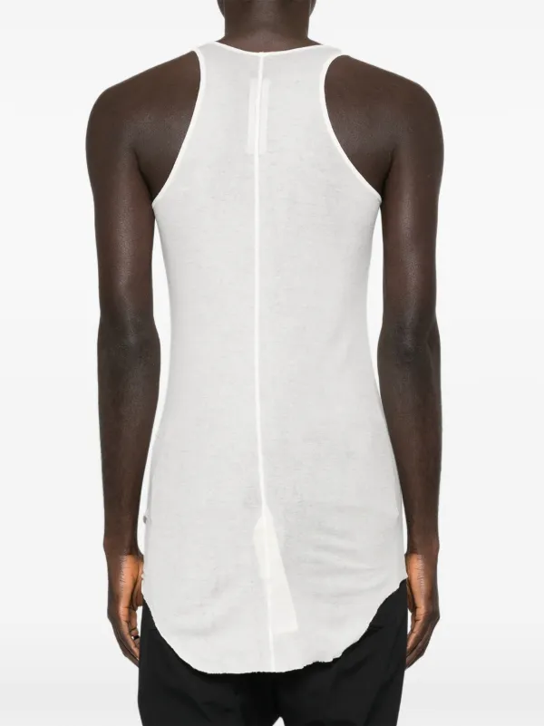 Rick Owens リブタンクトップ ロング丈 ミルクカラー イタリア製 L Rick Owens Basic Rib タンクトップ | ホワイト | FARFETCH JP