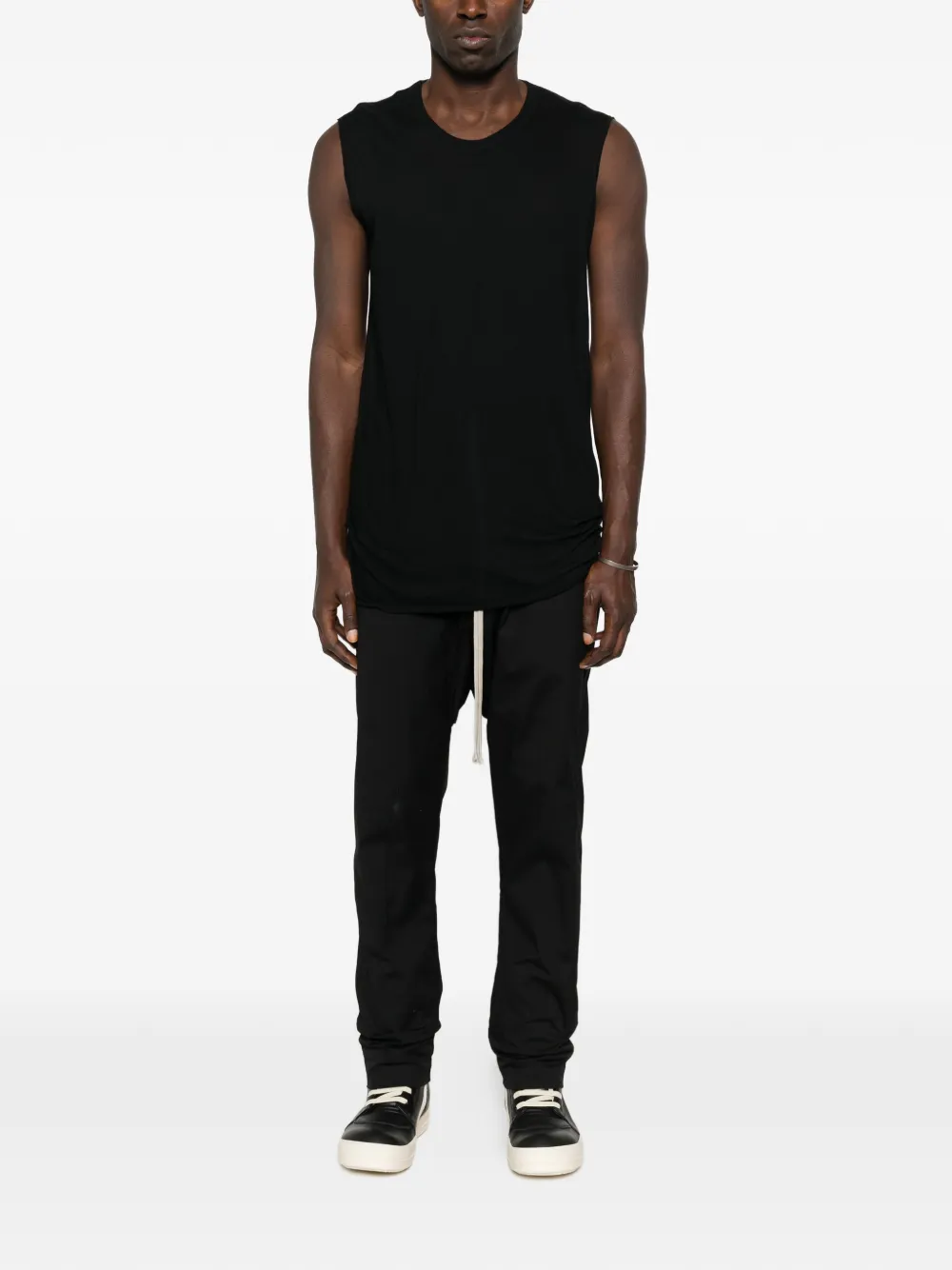 Rick Owens crew-neck sleeveless top - Zwart