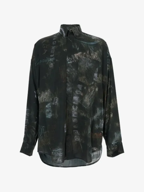 Balenciaga chest-pocket long-sleeve shirt