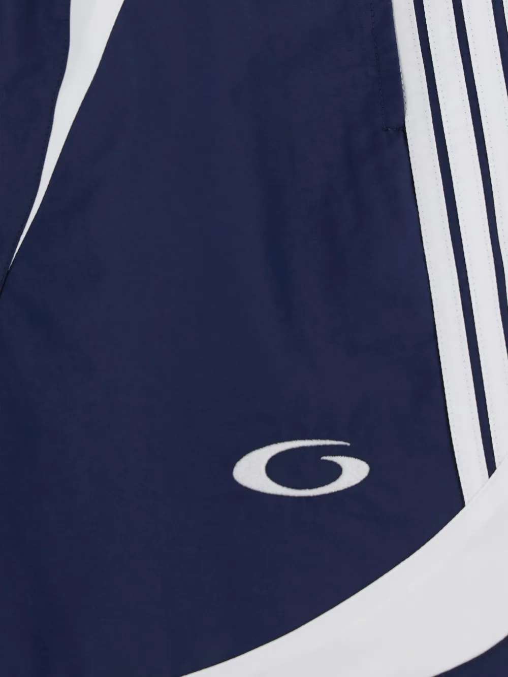 Balenciaga Shorts met logoprint en streep Blauw