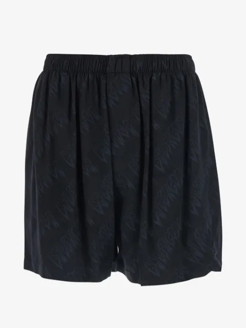 Balenciaga logo-print track shorts