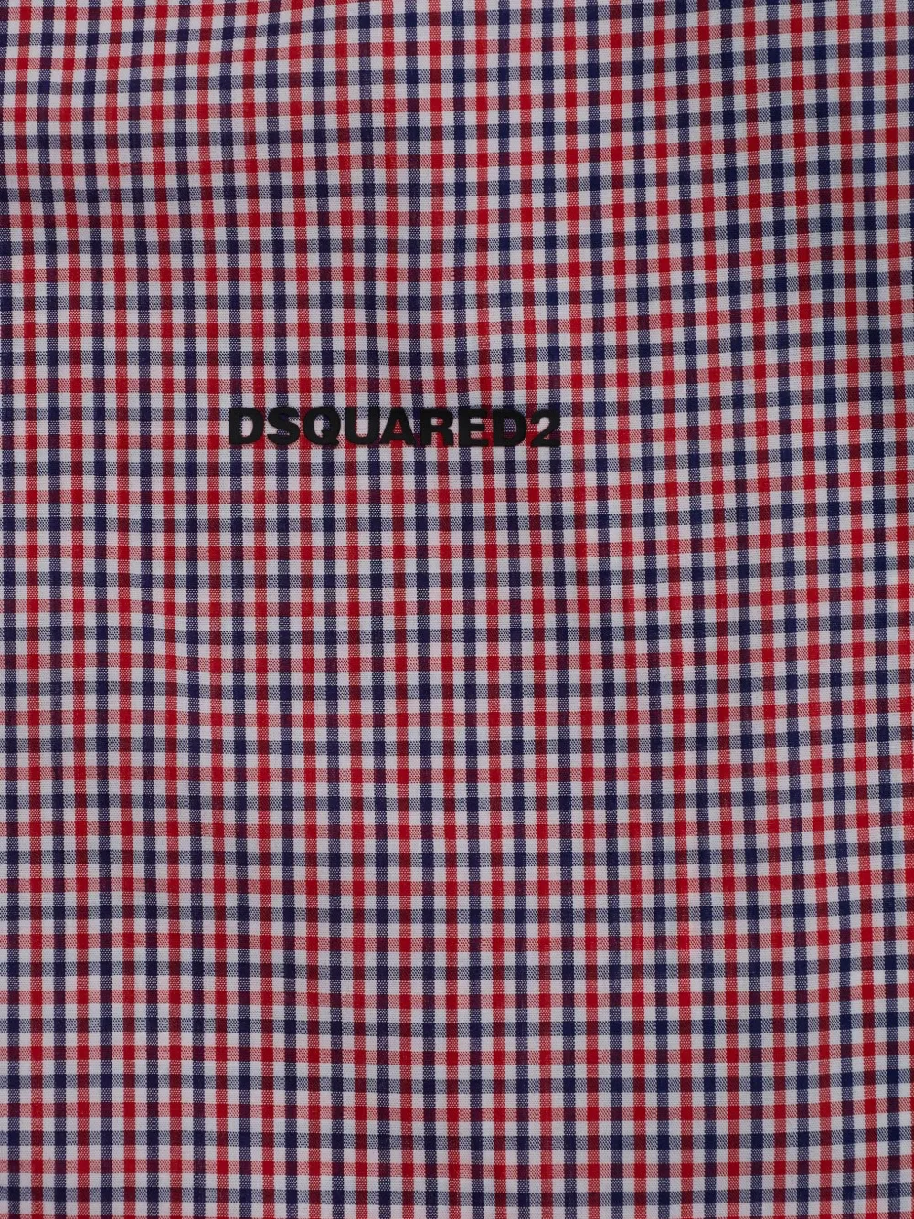  Dsquared2 Kids Check-pattern Button-up Cotton Shirt - Pink 