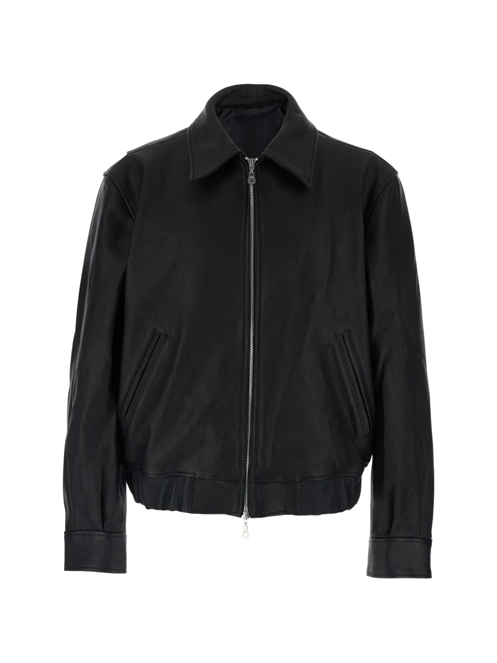 COOR zip-up leather jacket - Nero