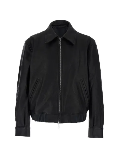 COOR zip-up leather jacket