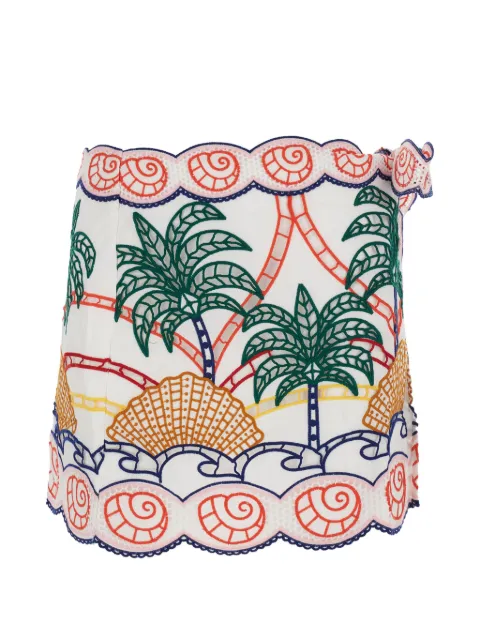 FARM Rio Richelieu cotton mini skirt