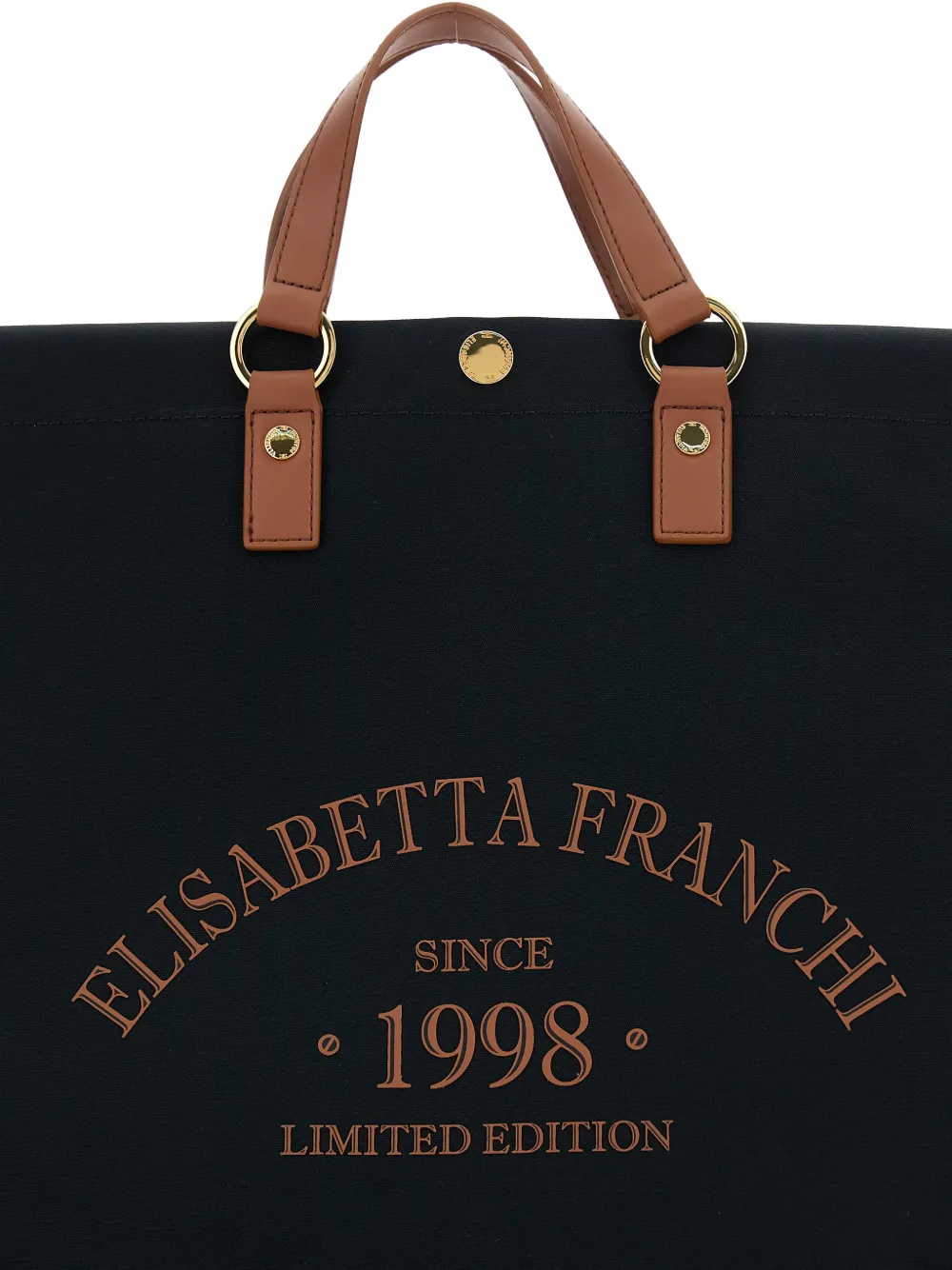 Elisabetta Franchi Shopper met logo Zwart