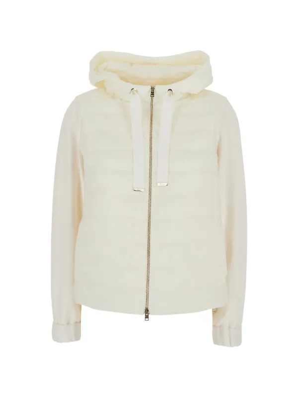 Herno フーデッド パデッドジャケット | ホワイト | FARFETCH JP
