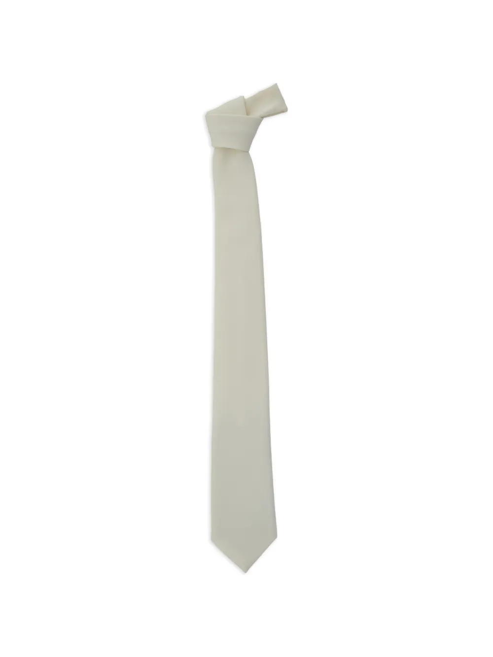 Emporio Armani pointed wool tie - Bianco