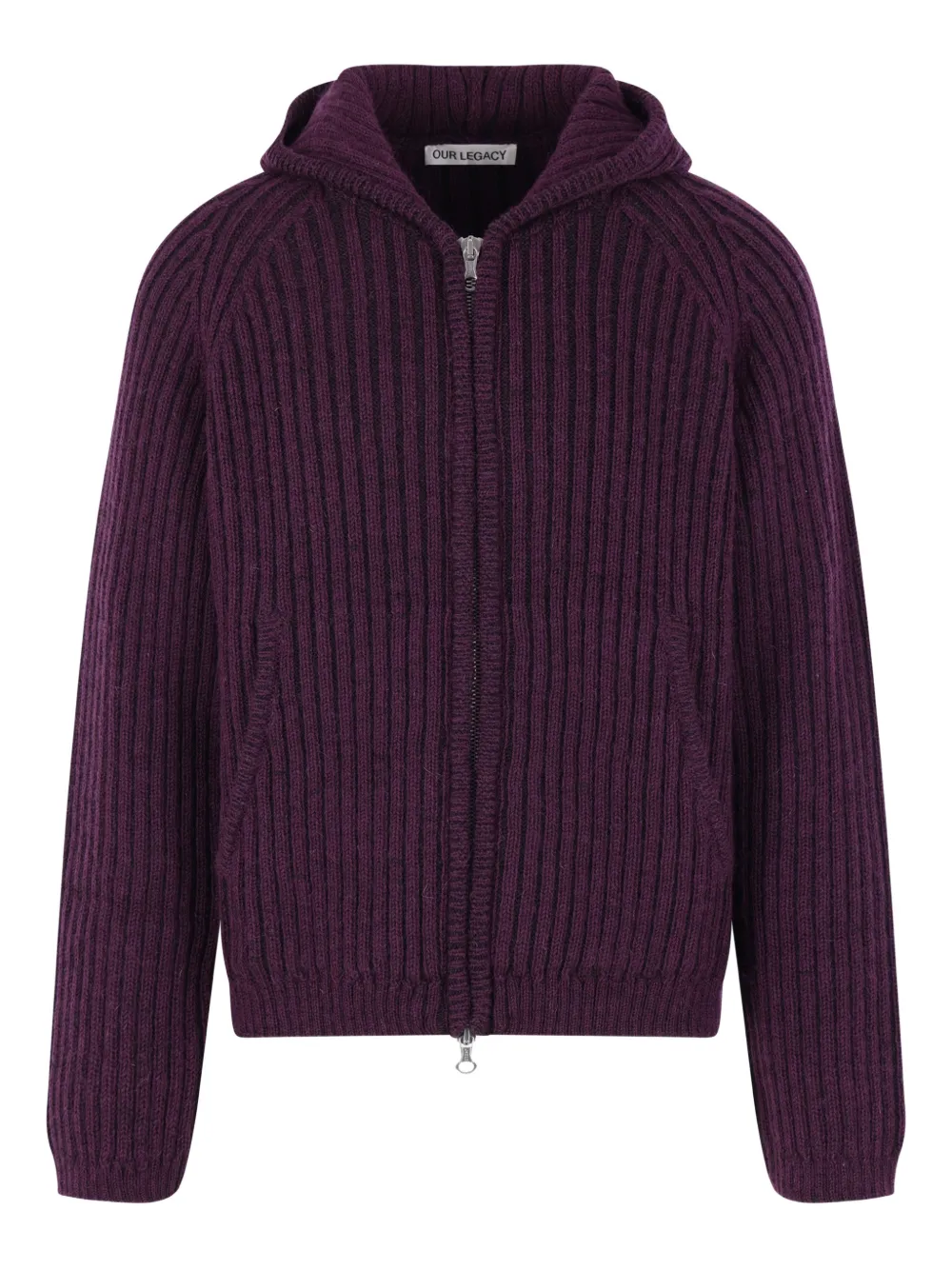 OUR LEGACY ribbed hooded knit cardigan - Viola
