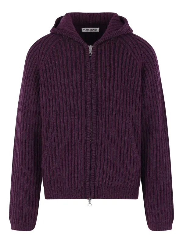 OUR LEGACY Level Hood Hoodie in Purple