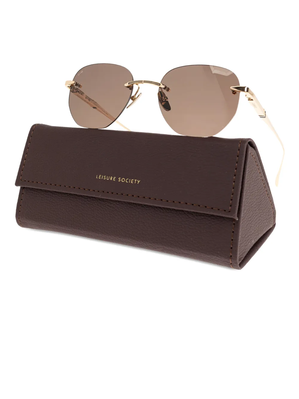 Leisure Society S&eacute;verine rimless sunglasses - Goud