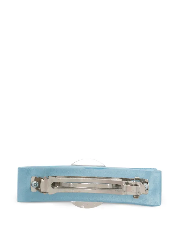 E33美品◆VERSACE【メデューサ◆ヘアピン/ヘアクリップ】サテン シルバー Versace Medusa-detail Hair Clip | Blue | FARFETCH