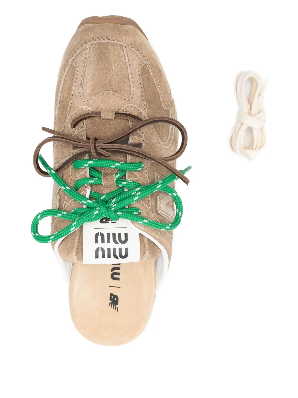 Miu x New Balance 530 SL leren sneakers Beige