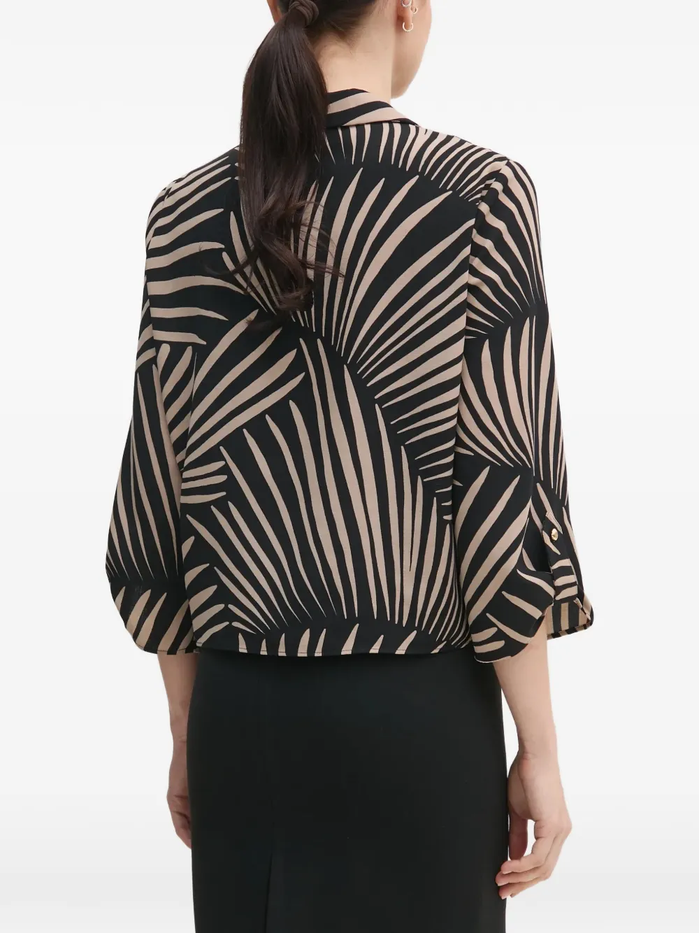  Joseph Ribkoff Geometric-pattern Shirt - Black 