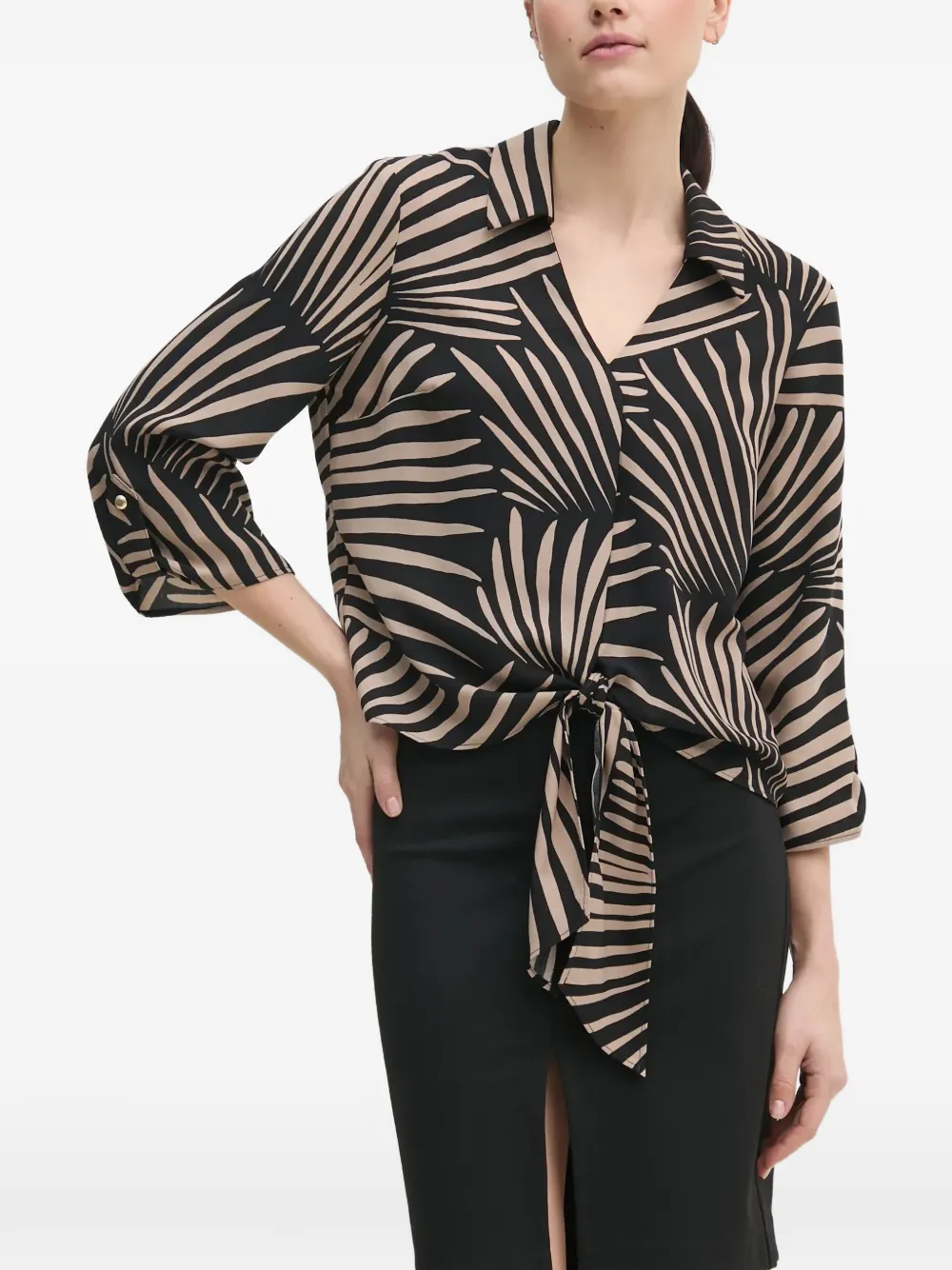 Joseph Ribkoff geometric-pattern shirt | noir | Image 1