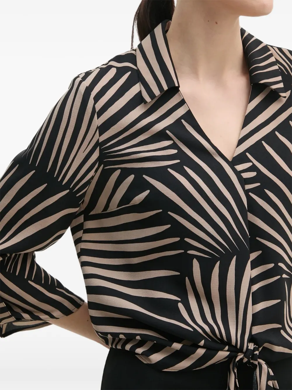 Joseph Ribkoff Blouse met geometrisch patroon Zwart
