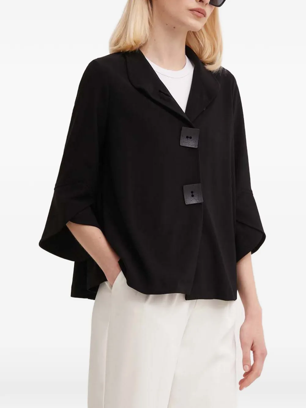 Joseph Ribkoff square-button jacket | Black | Image 1