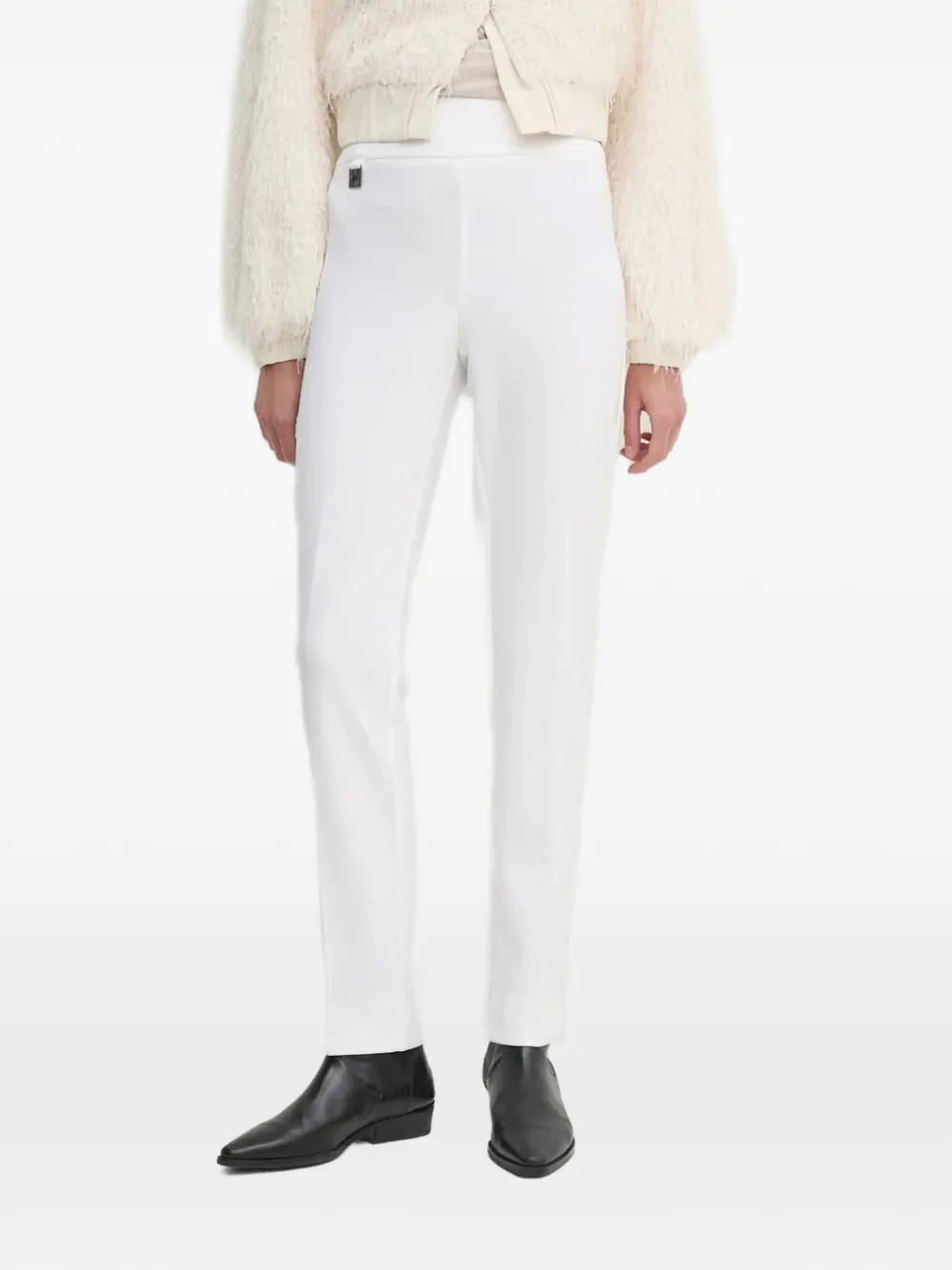Joseph Ribkoff logo-plaque trousers - Weiß