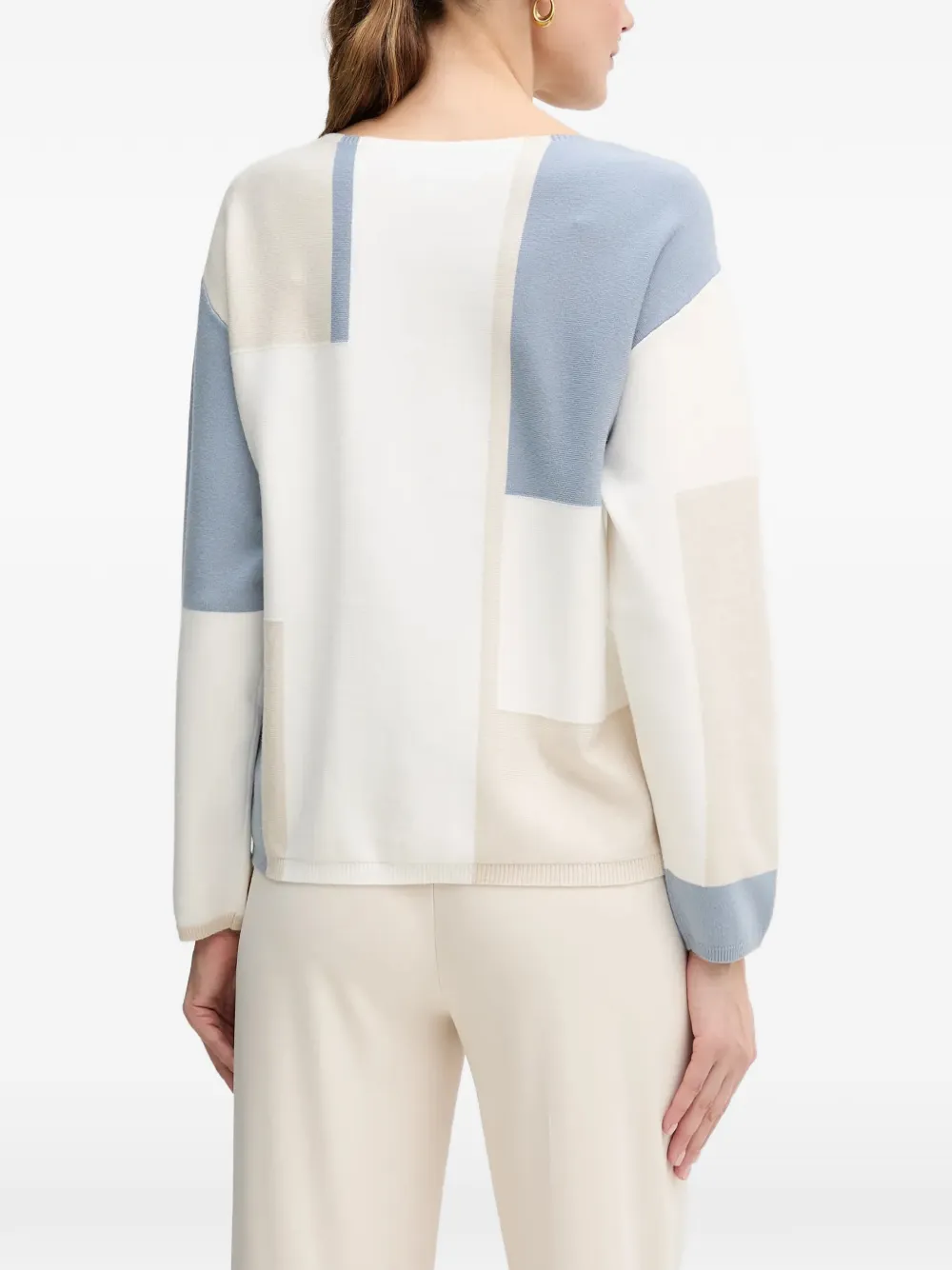  Joseph Ribkoff Colourblock Sweater - White 