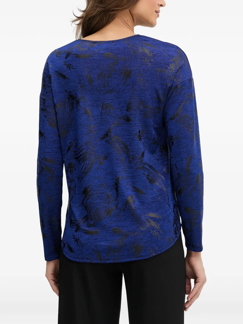  Joseph Ribkoff Long-sleeve Tie-detail Top - Blue 