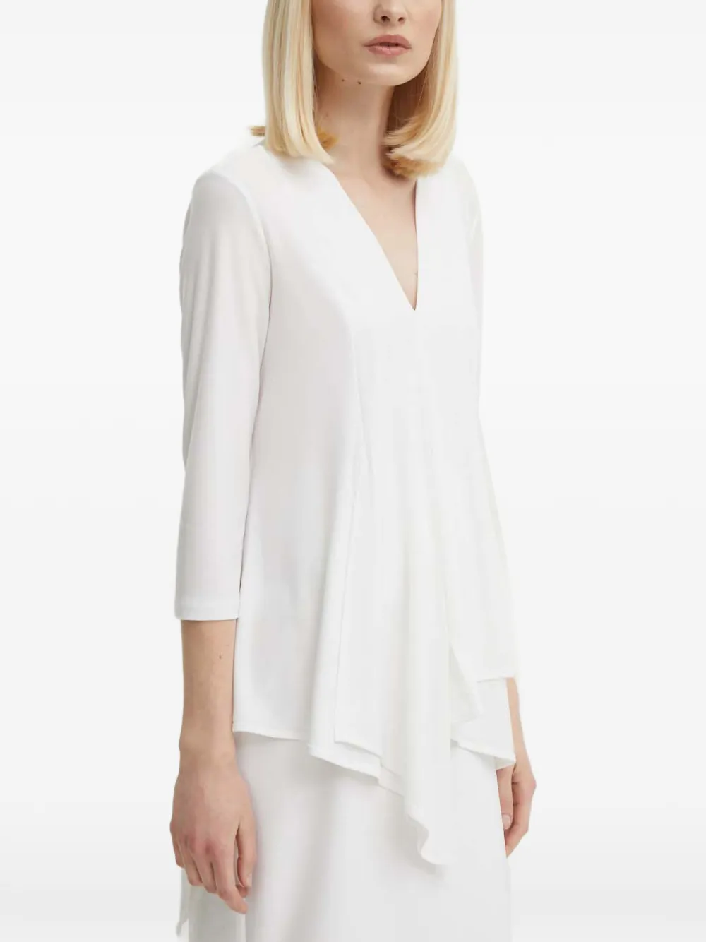 Joseph Ribkoff V-neck asymmetric blouse - Bianco