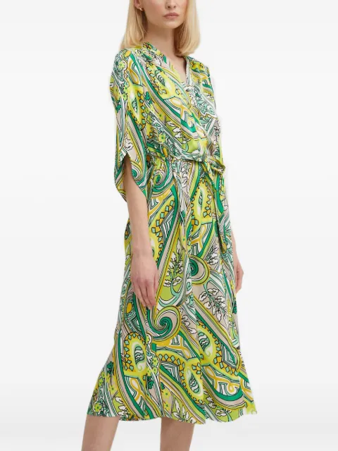 Joseph Ribkoff paisley tie-waist midi dress