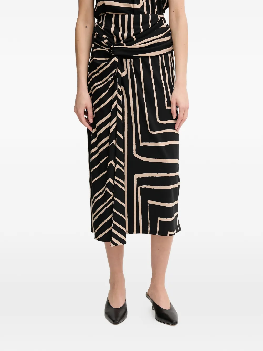 Joseph Ribkoff geometric-pattern midi skirt | negro | Image 1