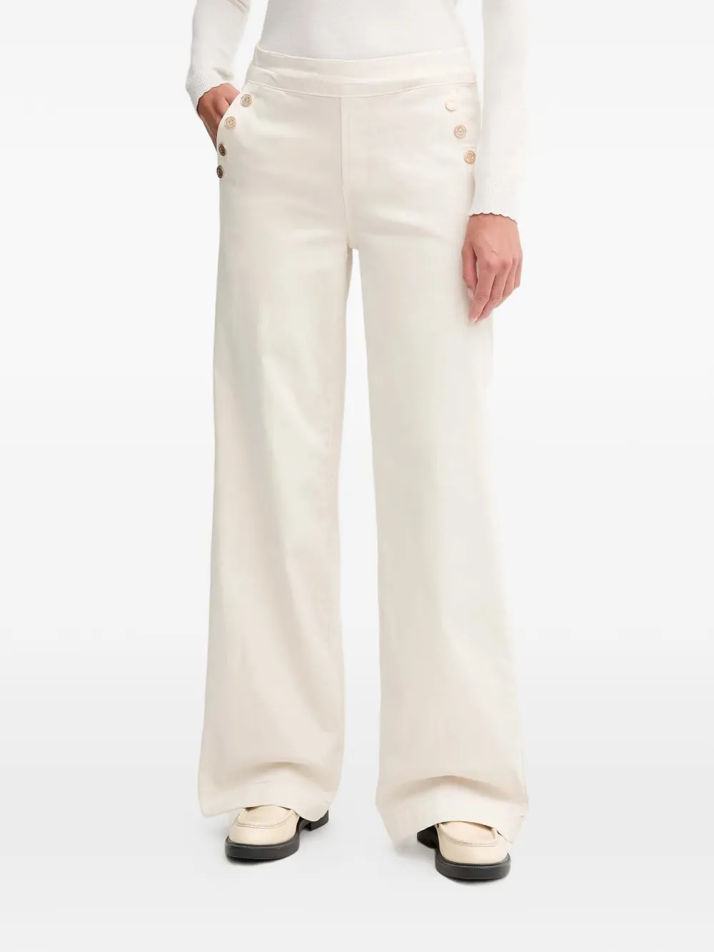 Joseph Ribkoff button-detail trousers | Neutrals | Image 1