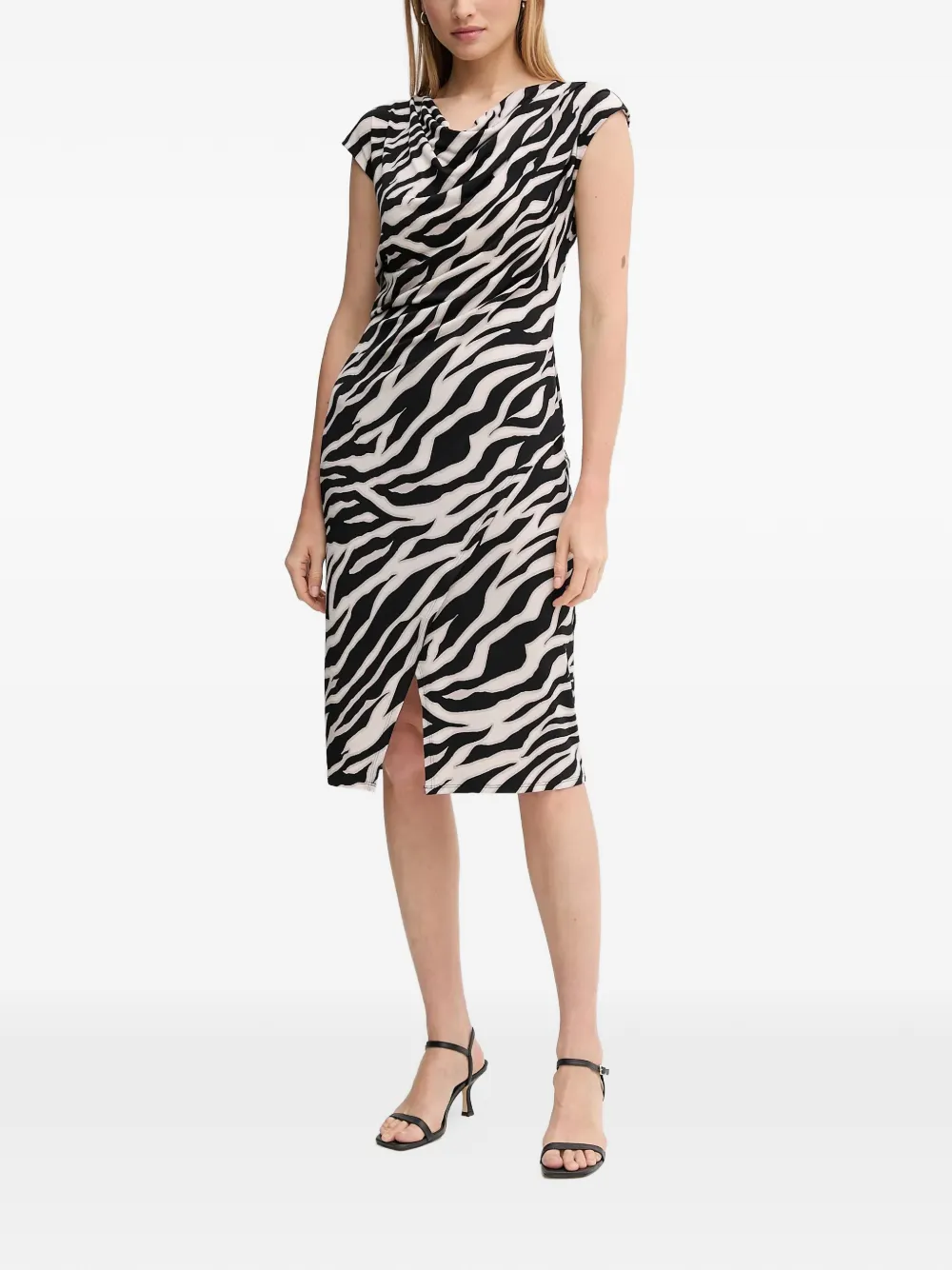 Joseph Ribkoff zebra-pattern midi dress | White | Image 1