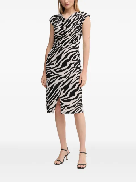 Joseph Ribkoff zebra-pattern midi dress