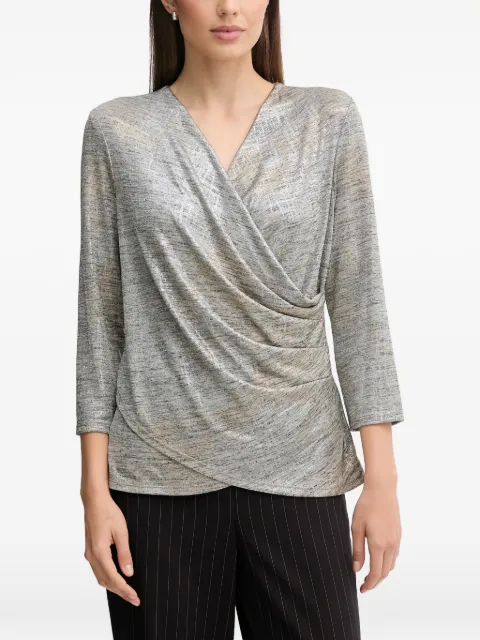 Joseph Ribkoff V-neck draped blouse