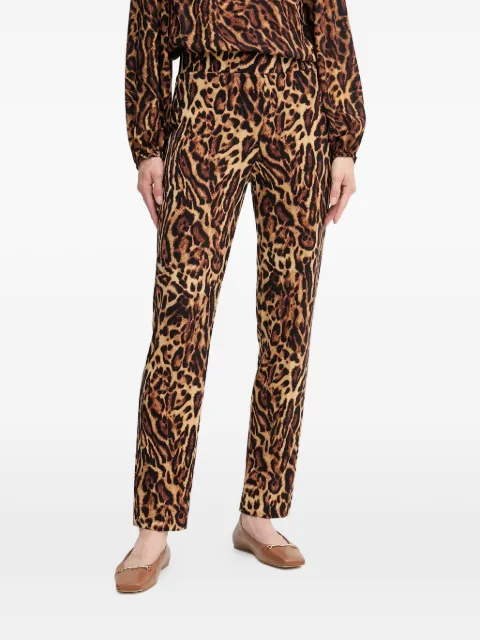 Joseph Ribkoff animal-print split-hem trousers