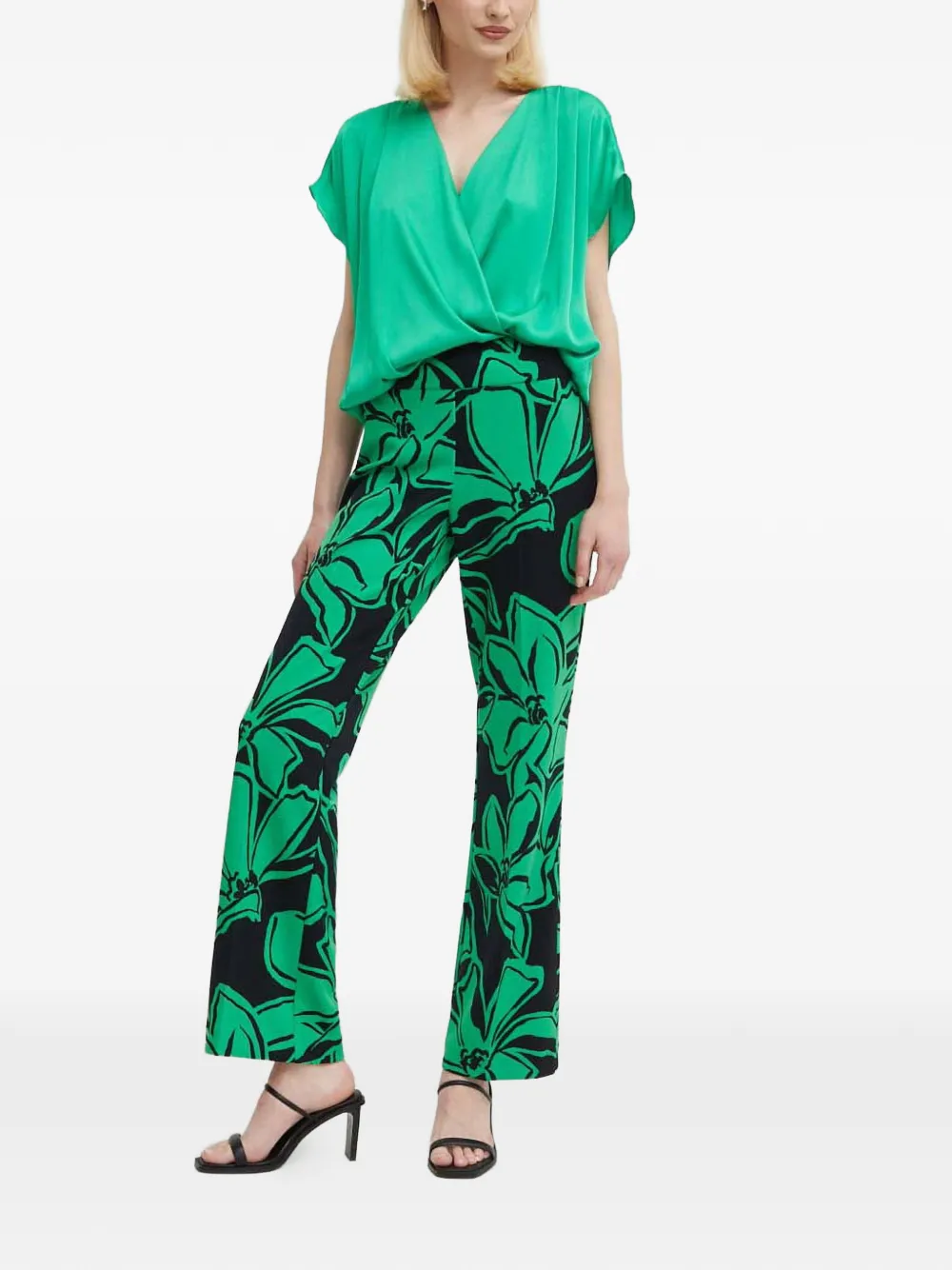 Joseph Ribkoff V-neck wrap blouse - Groen