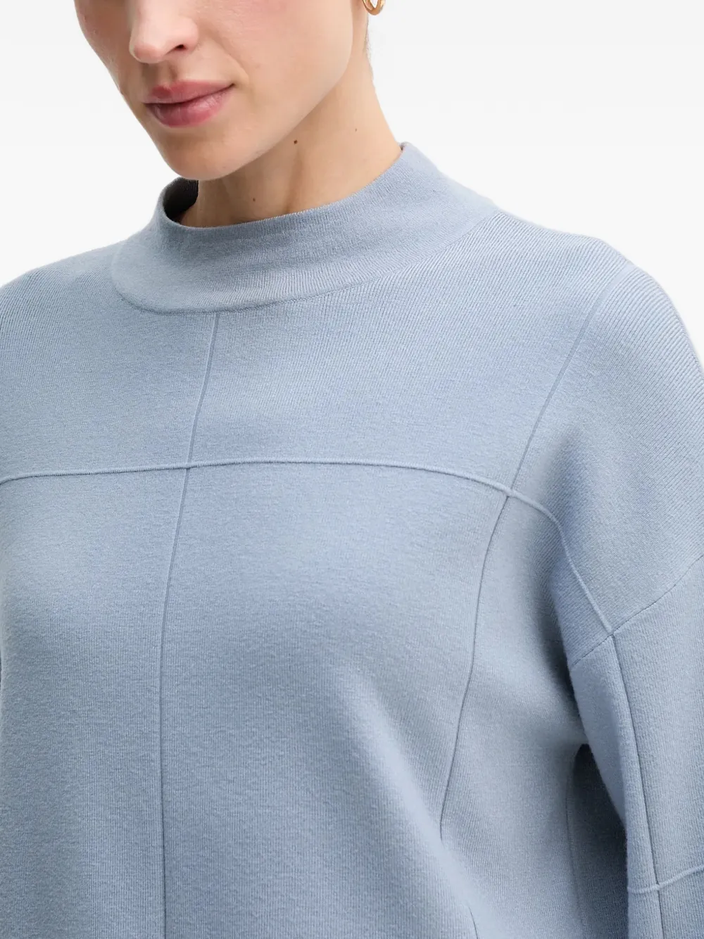 Joseph Ribkoff Trui met hoge hals en naaddetails Blauw