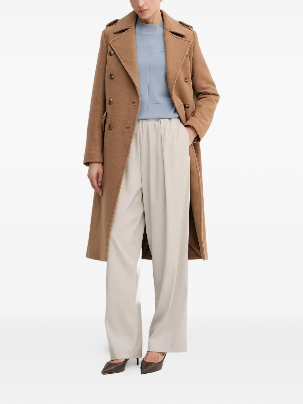 Joseph Ribkoff Trui met hoge hals en naaddetails Blauw