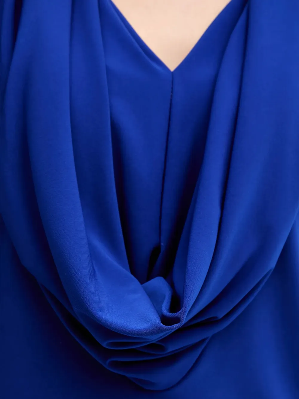 Cowl-Neck Flared Blouse