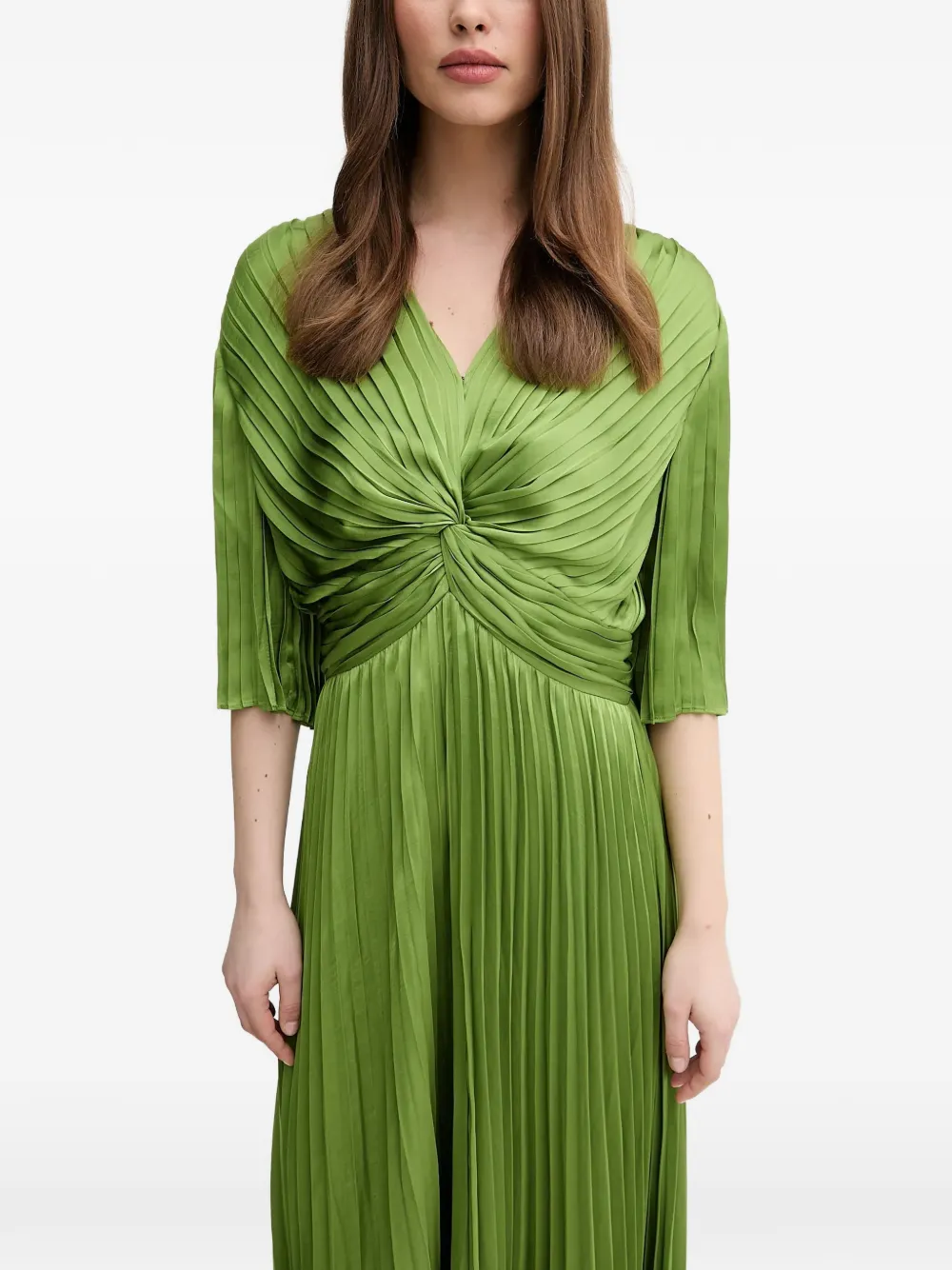 Joseph Ribkoff pleated twist-detail dress - Grün