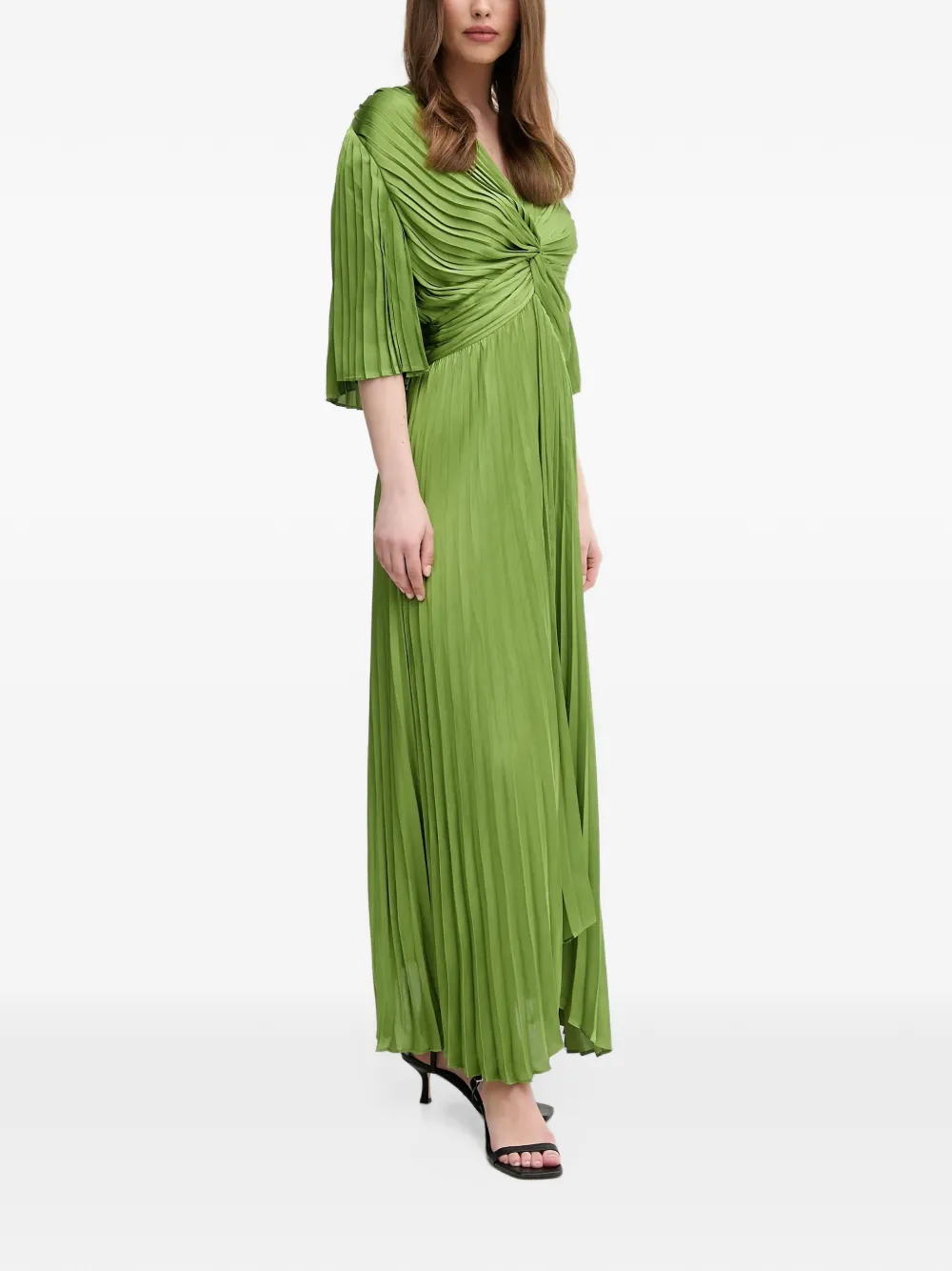 Joseph Ribkoff pleated twist-detail dress Groen