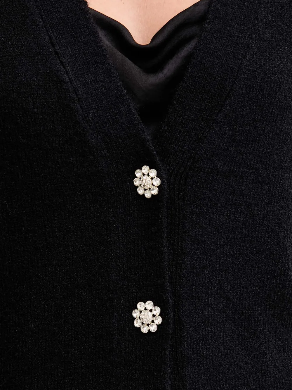 Joseph Ribkoff Vest met bloemdetail Zwart